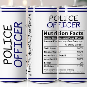Police officer, 20 oz tumbler digital design