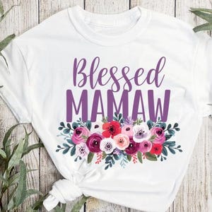 blessed mamaw, digital shirt design, digital png, shirt png