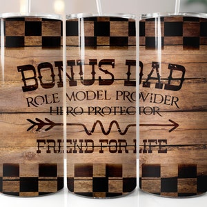 Bonus dad, 20 oz tumbler digital design