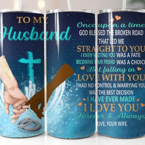 Para mi esposo y mi esposa paquete de 2, diseño digital de vaso de 20 oz