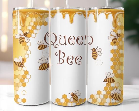 Queen Bee Mini Bee Matching Set, 20 Oz Tumbler and 12 Oz Sippy Cup