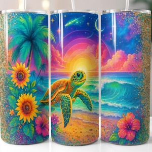 sea turtle, 20 oz tumbler digital design