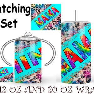 Mama and mini matching set, 20 oz tumbler and 12 oz sippy cup digital design