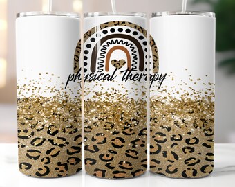 Fisioterapeuta, diseño digital de vaso de 20 oz