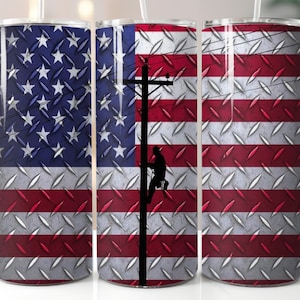 Lineman, 20 oz tumbler digital design