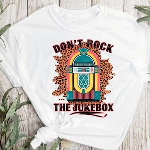 Non far rockeggiare il jukebox, design digitale della maglietta