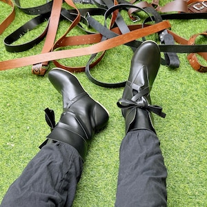 Black Renaissance Viking Boots, Ren Faire Medieval Boots Cosplay, Men Boots Pirate Shoes, Men’s Barefoot Boots, Vintage Knight Boots