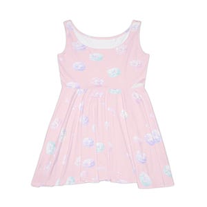 open lace back dress Princess Blue A-line Tea Length Party Dress