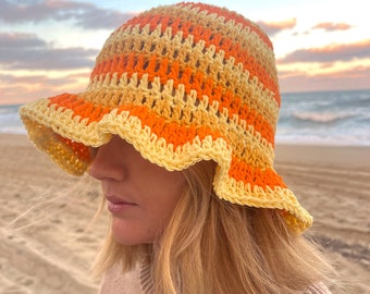 SunRise Crochet Bucket Hat