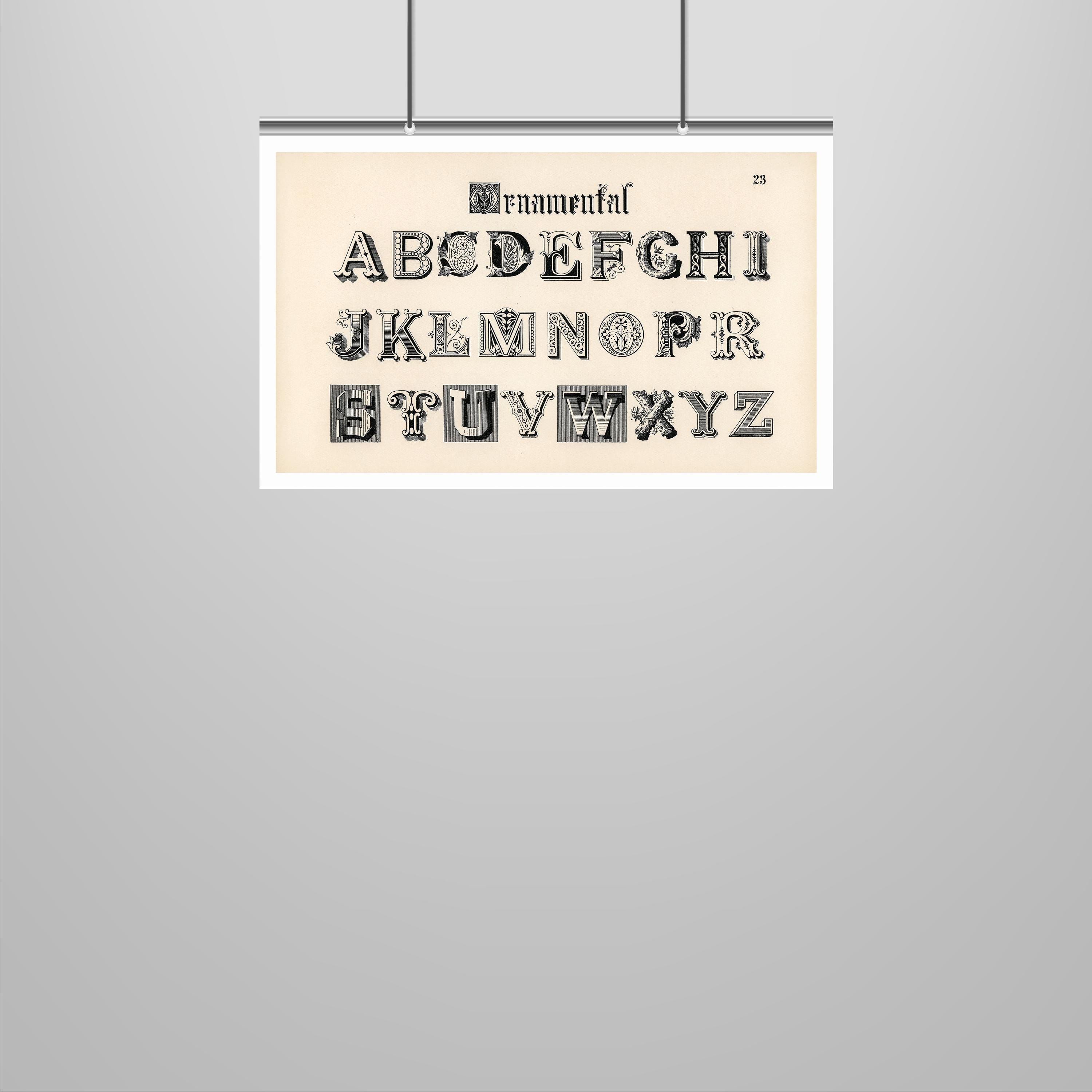 DIGITAL DOWNLOAD - Vintage Old World Ornamental Fonts From Draughtsman ...