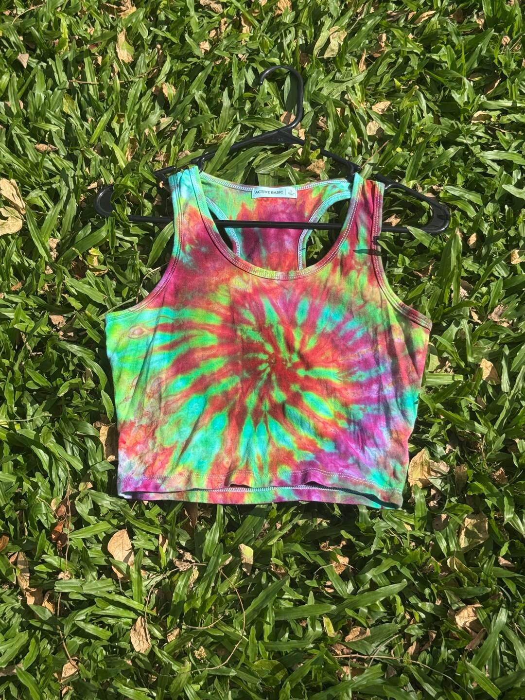 What Is Razorback Top Ice Dyed Razorback Crop Top - Etsy
