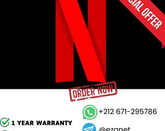 Compte Netflix || Netflix 4K Ultra Premium pendant 12 mois || L'offre se termine bientôt