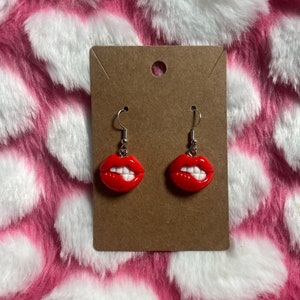 Rocky Horror lip earrings