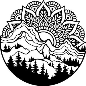 File SVG del mandala di montagna