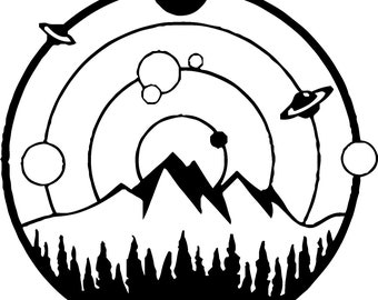 Archivo svg de montaña espacial