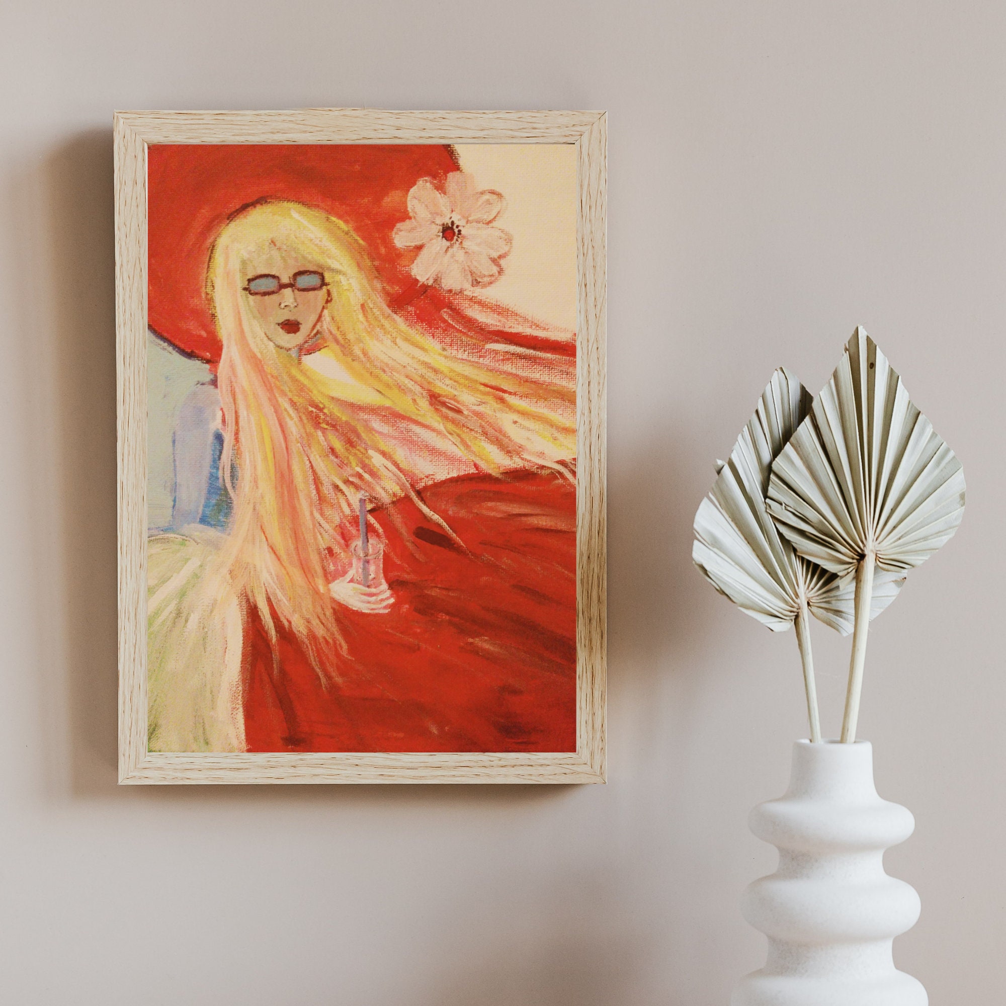 Sunshine on a Breezy Day at the Beach! Bohemian Style, Acrylic Paint on ...
