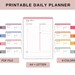 Printable Daily Planner, Daily To-do List, Daily Schedule, Productivity ...