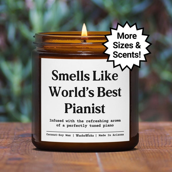 World’s Best Pianist Soy Candle, Pianist Gift, Gift For Pianist, Piano Gifts, Piano Player Gifts, Piano Teacher Gift, Musician Gifts
