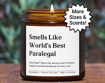 Best Paralegal Candle | Paralegal Gifts, Gifts For Paralegal, Legal Assistant Gifts, Paralegal Birthday Gifts, Paralegal Thank You