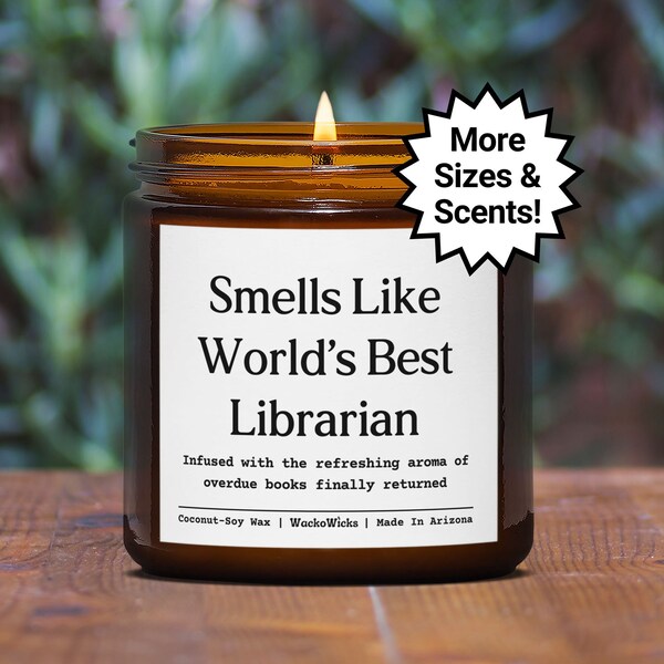 World's Best Librarian Soy Candle, Gift For Librarian, Librarian Gifts, School Librarian Gifts, Future Librarian, Librarian Retirement Gifts