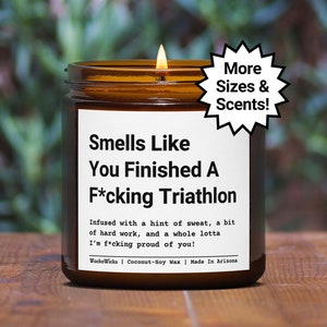 Triathlon Gifts, Funny Triathlon Gift, Gift For Triathlete, Ironman Triathlon, Gift For Triathlon, Triathlon Finisher, Triathlon Candle