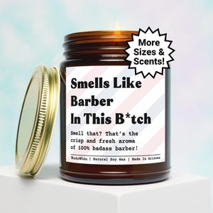 World&#39;s Best Barber Candle | Barber Gift, Gift For Barber, Barber Candle, Custom Barber Gift, Barber Gift Idea, Funny Barber Gift