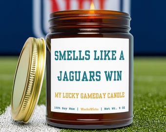 Jacksonville Jaguars Candle | Jaguars Gift, Jacksonville Jaguars, Jags Fan Gift, Jacksonville Football, NFL Football, Football Fan Gift