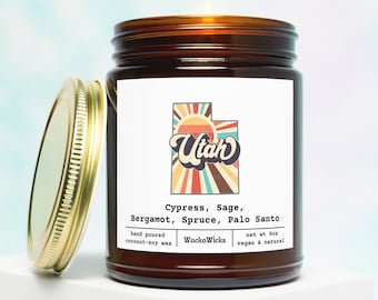 Utah Scented Candle | Utah Gift, Homesick Gift, Moving Gift, College Student Gift, Away From Home, State Scented Candle
