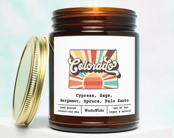Colorado Scented Candle | Colorado Gift, Homesick Gift, Moving Gift, College Student Gift, Away From Home, State Scented Candle
