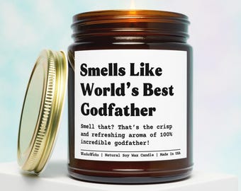 Godfather Gifts, Godfather Candle, Gifts For Godfather, Godfather Birthday Gifts, Godparent Gift, Gifts For Godparent
