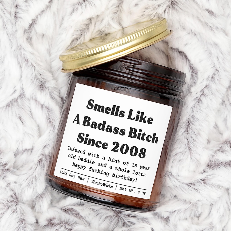 18th Birthday Gifts | 18th Birthday Candle, Happy 18th Birthday, Funny 18th Birthday, Friends 18th Birthday, 18th Gift For Her, Born In 2008 image 2
