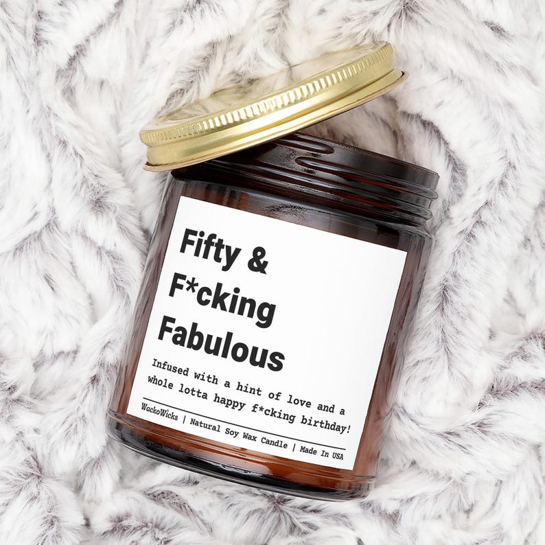 50th Birthday Gifts, 50th Birthday Candle, Funny 50th Birthday Gifts, 50th Gifts For Women, Turning 50 Gift, Friend 50th Birthday Gift image 2