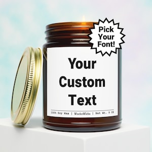 Custom Text Candle | Custom Text Candle, Personalized Candles, Smells Like Candle, Customized Candle, Candle With Message