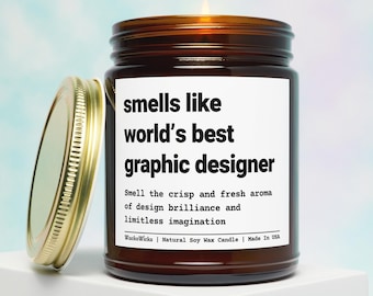 World's Best Graphic Designer Candle, Graphic Designer Gifts