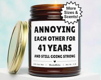 41st Anniversary Gifts, 41 Year Anniversary Soy Candle, 41 Year Anniversary Gifts, Funny 41st Anniversary Gift, Forty-One Year Anniversary