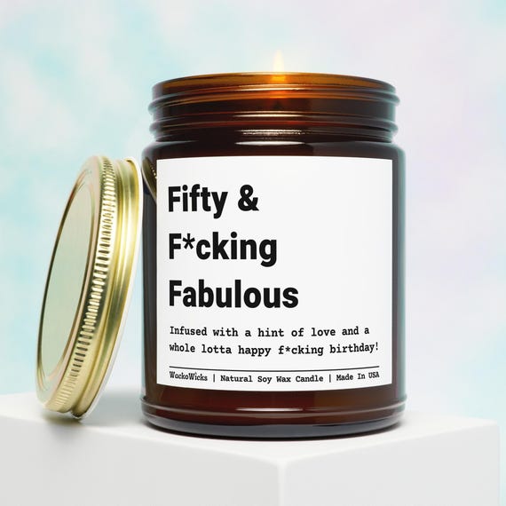 50th Birthday Gifts, 50th Birthday Candle, Funny 50th Birthday Gifts, 50th Gifts For Women, Turning 50 Gift, Friend 50th Birthday Gift