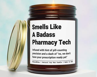 Pharmacy Tech Candle, Pharmacy Tech Gift, Pharmacy Technician Gift, Gift For Pharmacy Tech, Certified Pharmacy Technician