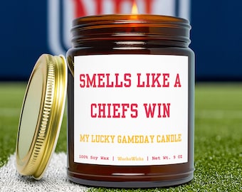 Kansas City Chiefs Candle | Chiefs Gift, KC Chiefs, Kansas City Football, KC Chiefs Gift, Chiefs Fan Gift, NFL Football, Football Fan Gift