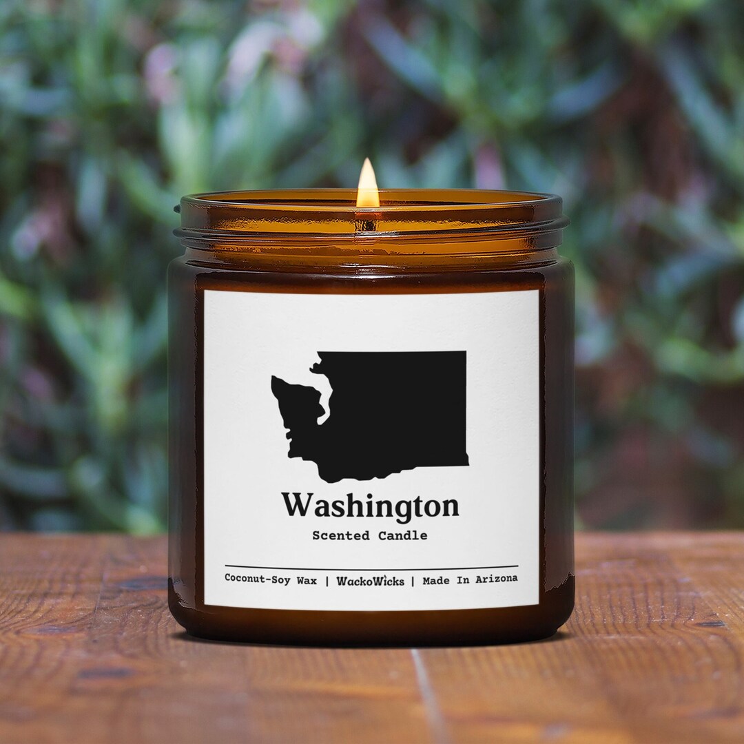 Washington Scented Soy Candle, Washington Candle, Washington Gifts