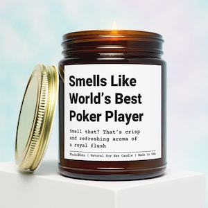 Vela para jugador de póker, Regalo para jugador de póker, Regalo de póker, Regalos para aficionados al póker, Regalo para apostadores imagen 1