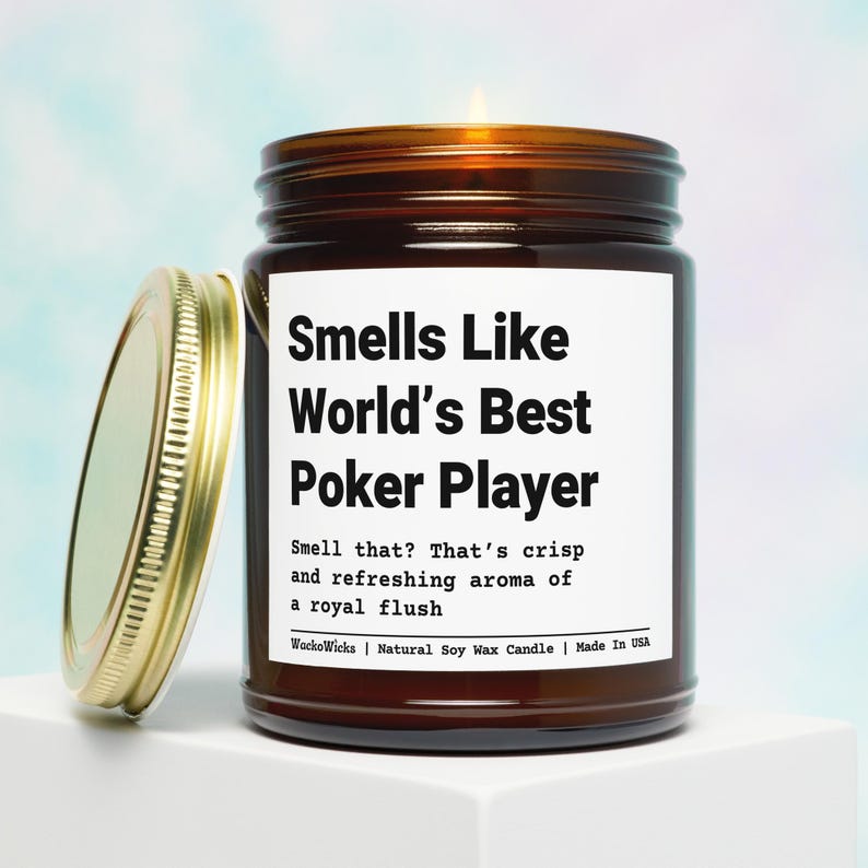 Vela para jugador de póker, Regalo para jugador de póker, Regalo de póker, Regalos para aficionados al póker, Regalo para apostadores imagen 1