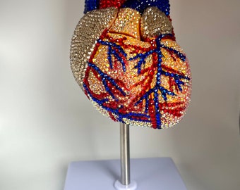 BEDAZZLED HEART, cardiac model, nursing student, med student, NP, physician assistant, cardiologist graduation gift match day anatomy model