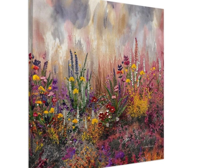 Canvas Scottish Wildflowers - Pink