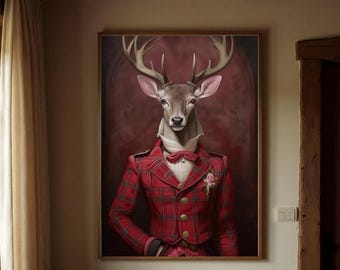 Victorian Stag Art Print: UK Heritage Giclée Poster