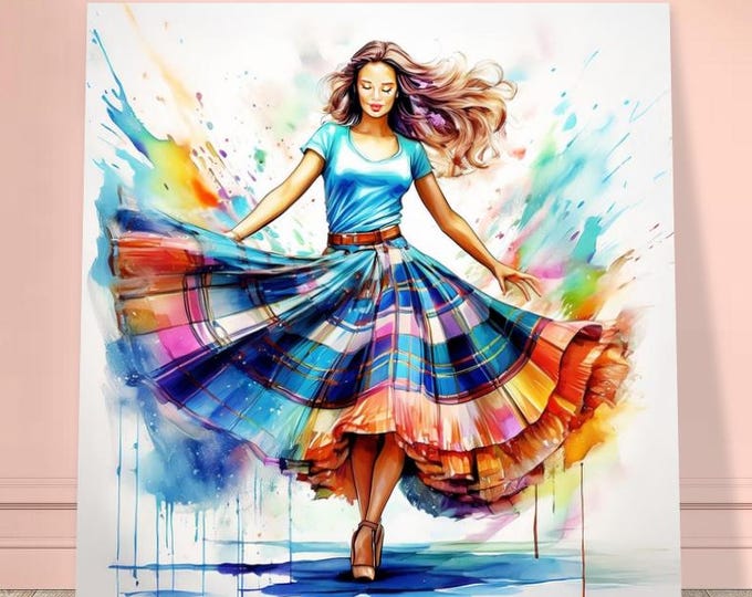 Matte Paper Poster Scottish Country Dancer