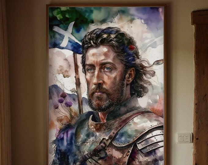 William Wallace Art Print: Scottish Highland, Braveheart Poster