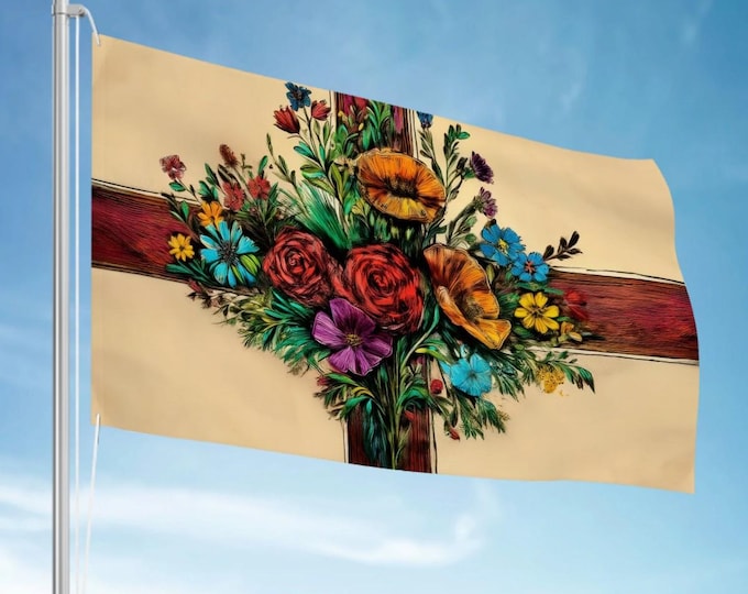 XL English Flag: Handdrawn, Heavy-Duty, Double-Sided 96"x60"
