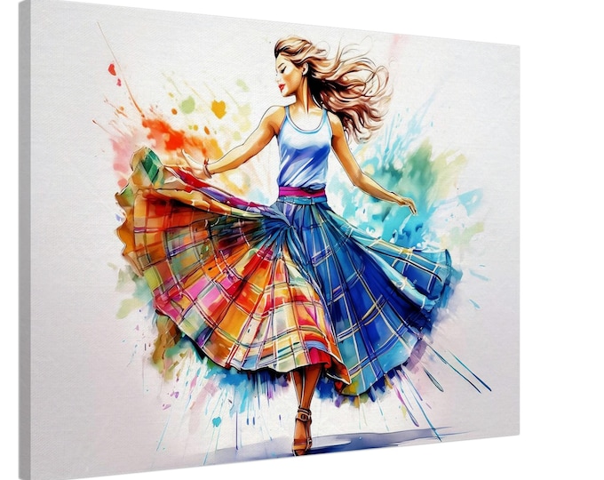 Canvas Scottish Country Dancer