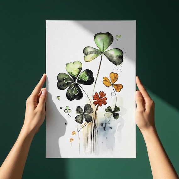 Charming Shamrocks & Three-Leaf Clovers Canvas Print - Irish Home Decor