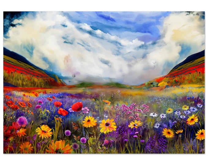 Matte Paper Poster Colors Of Scotland: Wildflowers